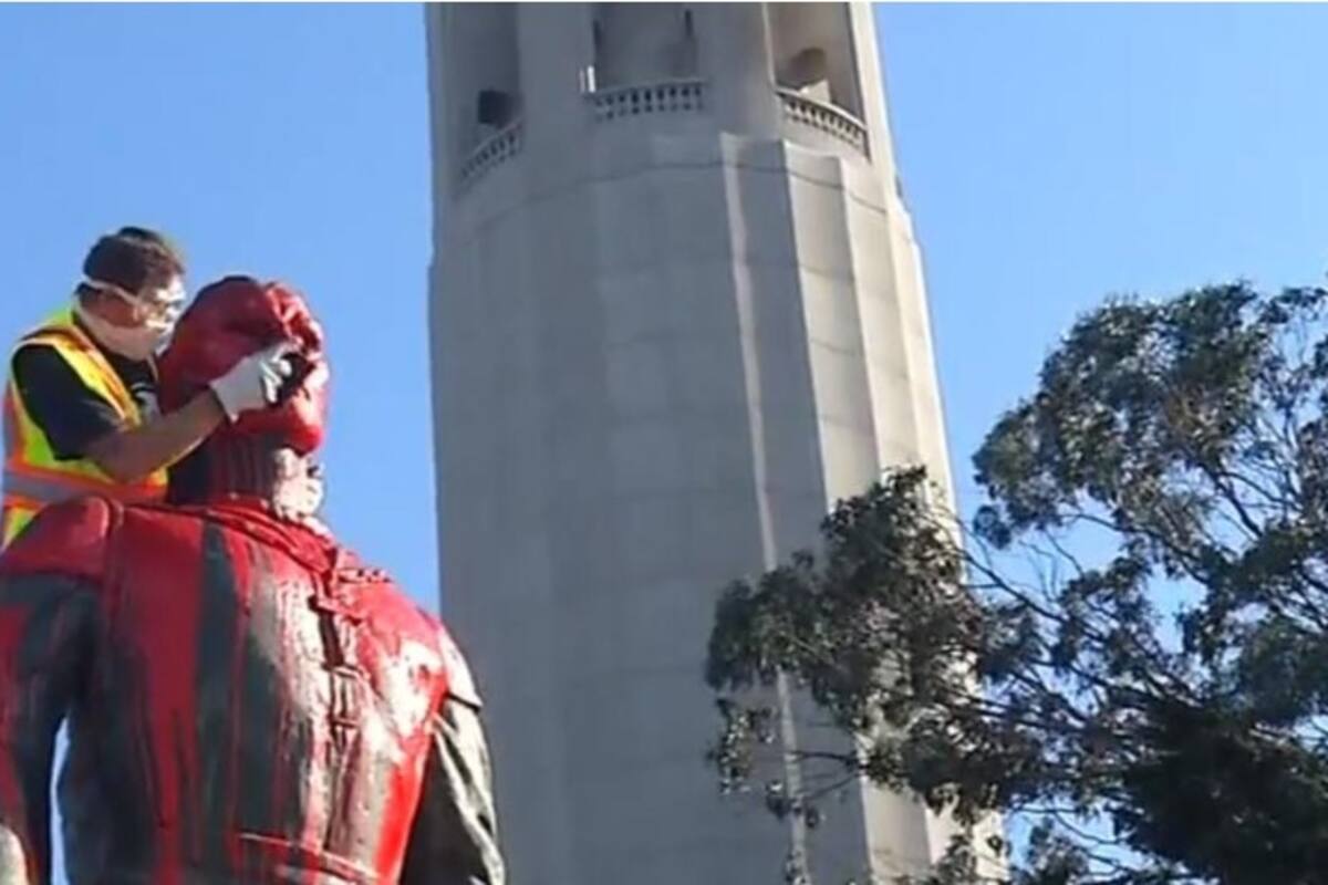 Vandalizan estatuas de Cristóbal Colón en San Francisco y Providence