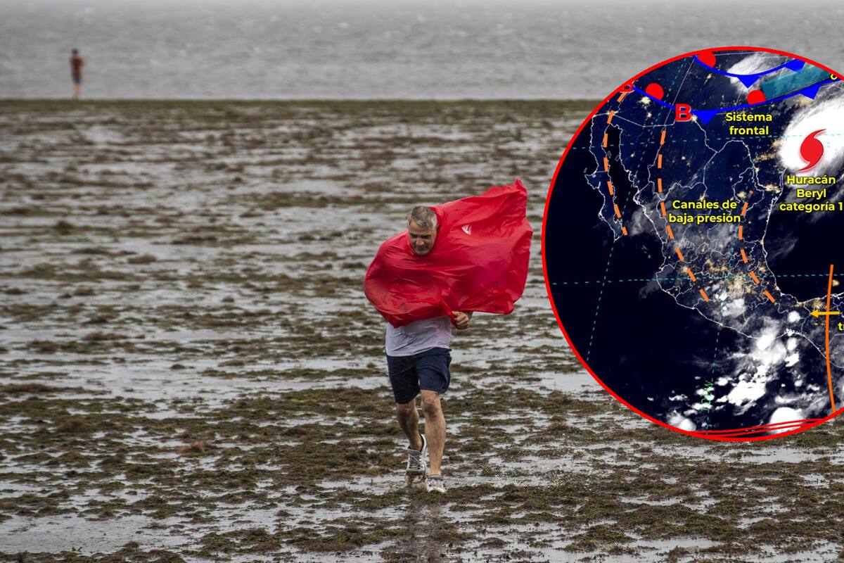 Beryl seguirá afectando a México con vientos y posibles lluvias en estas zonas