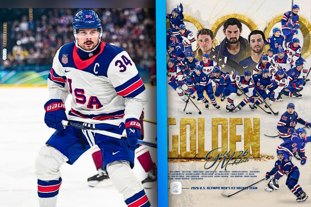 Auston Matthews Martínez, de raíces sonorenses, hace historia al ganar la medalla de oro en hockey en los JJOO de Invierno