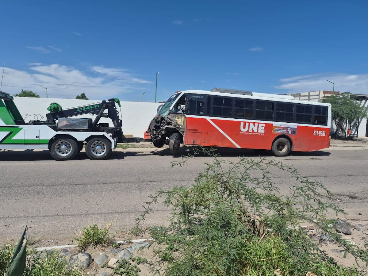 La unidad de transporte urbano derribó un árbol antes de quedar contra la barda de un domicilio. FOTO: GAMALIEL GONZÁLEZ