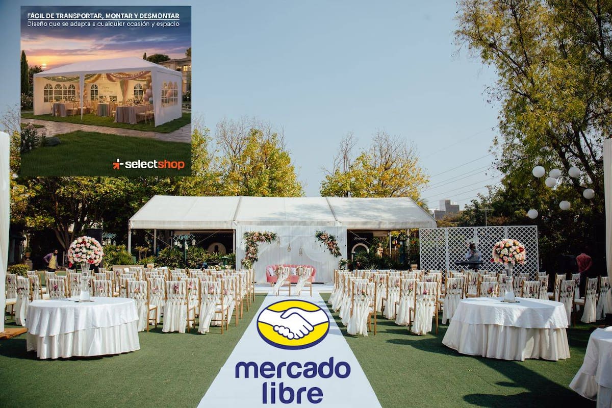 Oferta de Mercado Libre reduce a menos de 1,500 pesos el precio de una carpa de 6x3 metros con paredes y lona impermeable