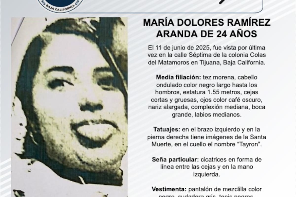 Se busca a María Dolores Ramírez Aranda de 24 años de edad