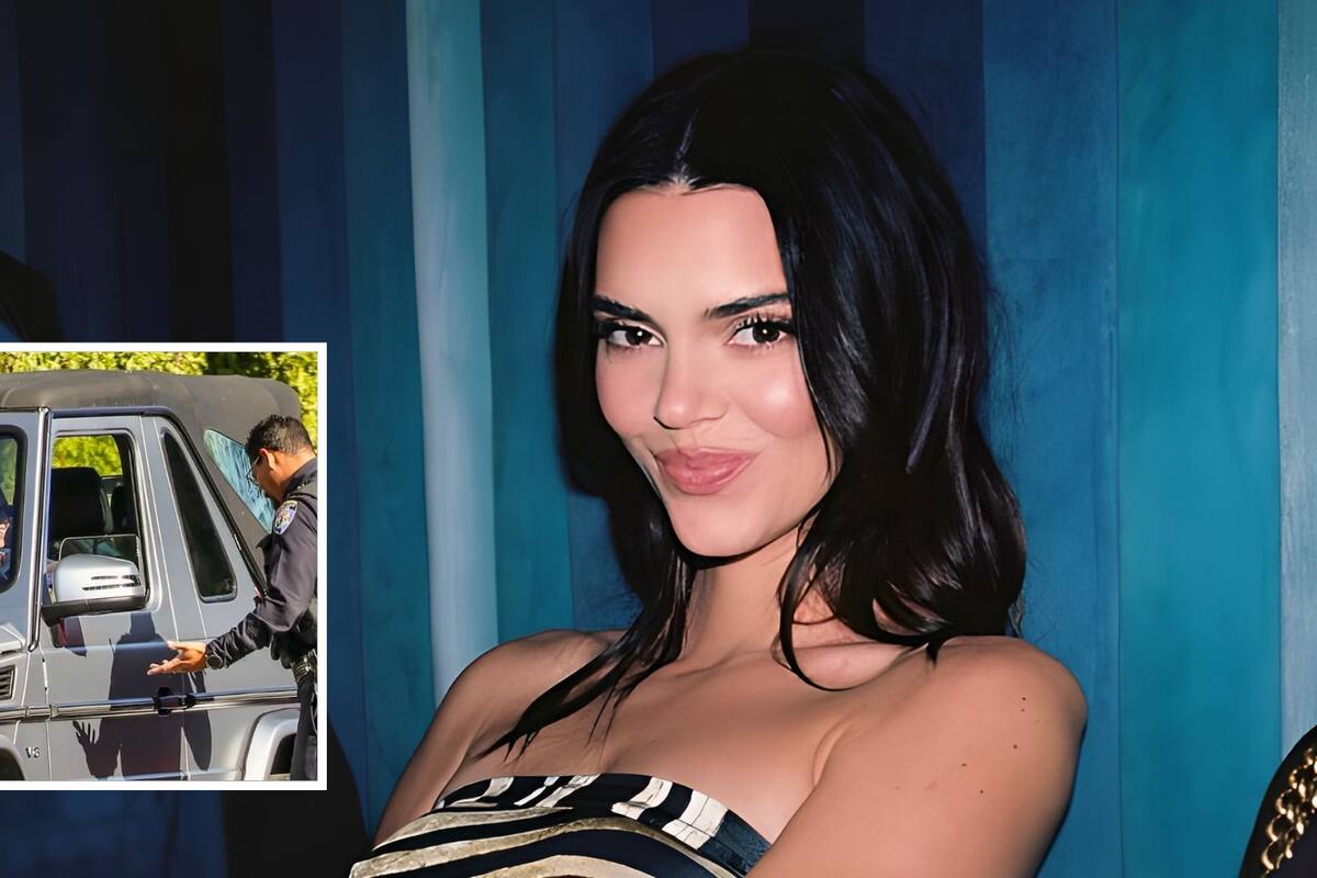 Kendall Jenner es detenida por un policía de tránsito mientras paseaba por las calles de Beverly Hills