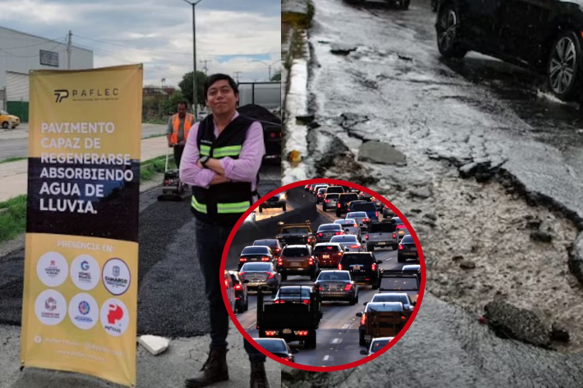 Joven mexicano inventa pavimento reciclado “antibaches” que dura más