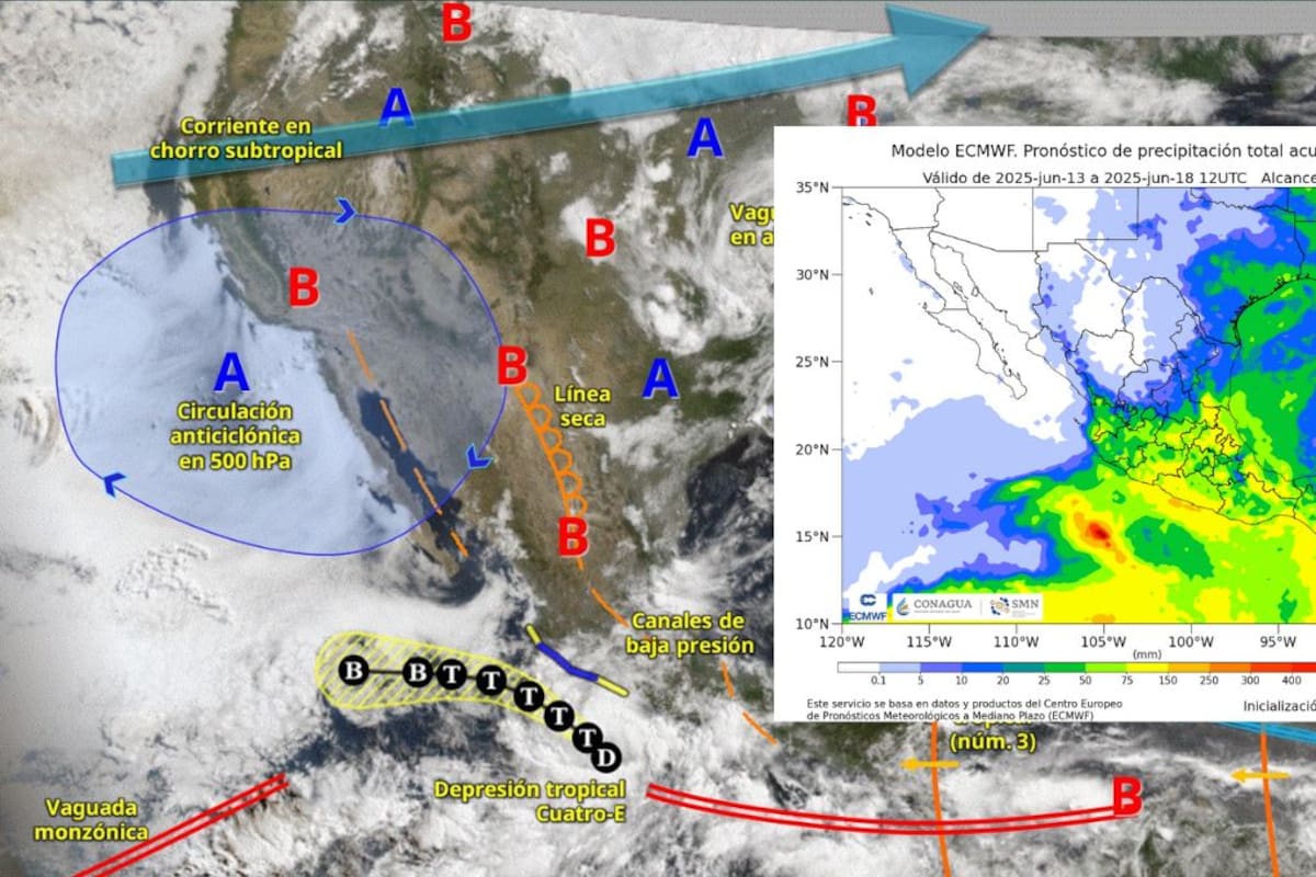 Tormenta tropical Dalila provocará lluvias intensas y oleaje en varias regiones de México; avanza frente a las costas del Pacífico mexicano