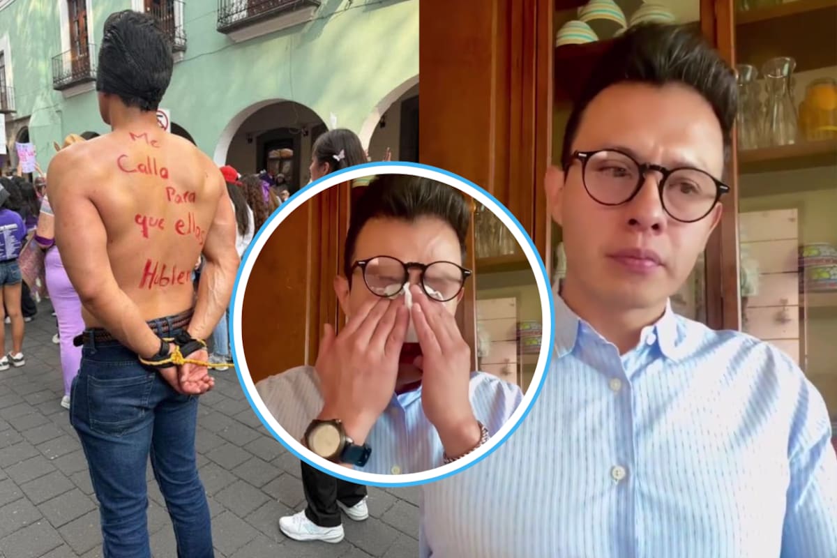 “No soy un papá ausente”: Juan Judas Tadeo rompe en llanto tras ser exhibido en marcha del 8M (VIDEO)