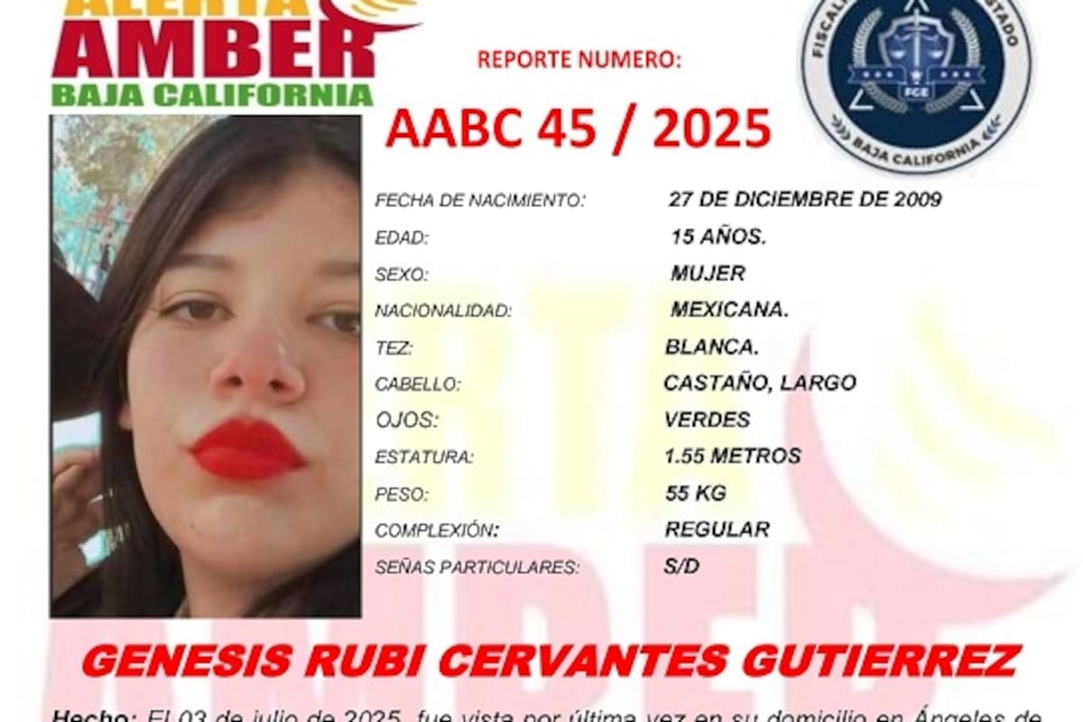 Mantienen alerta Amber por adolescente desaparecida tras asesinato de su madre en el valle de Mexicali