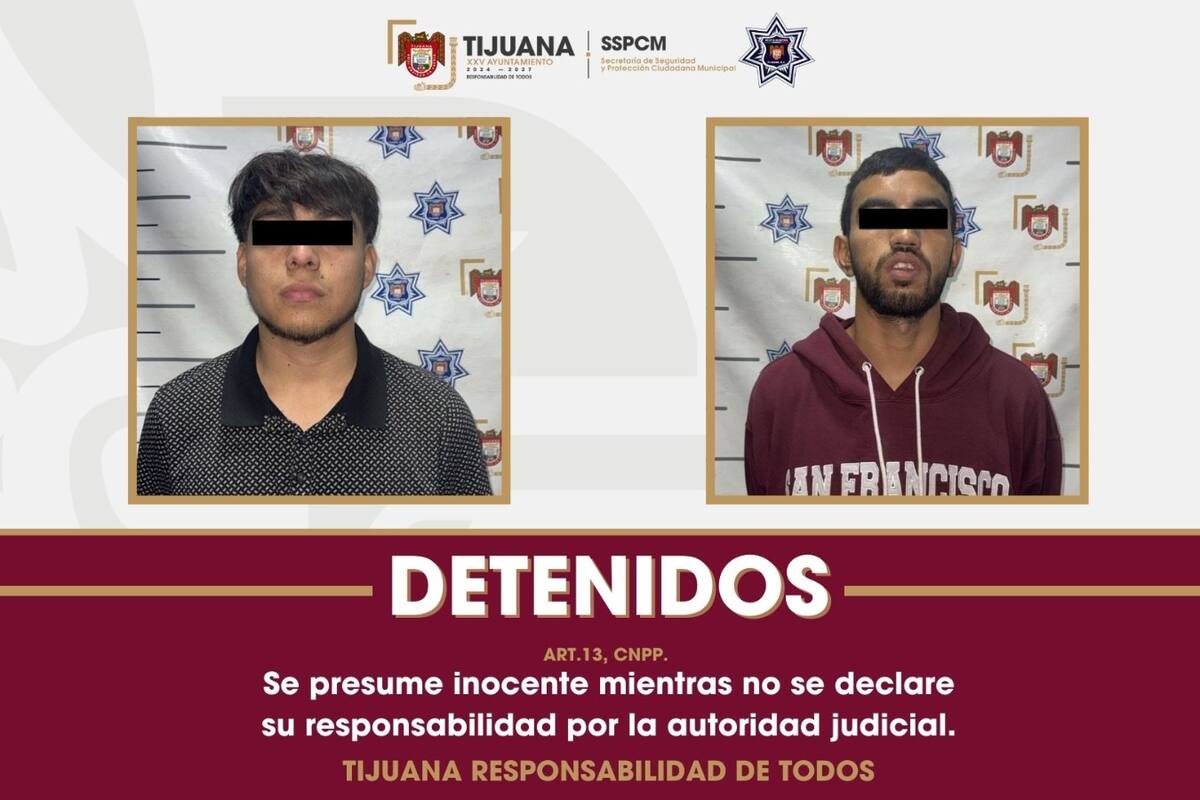 Aseguran a dos personas portando un arma larga