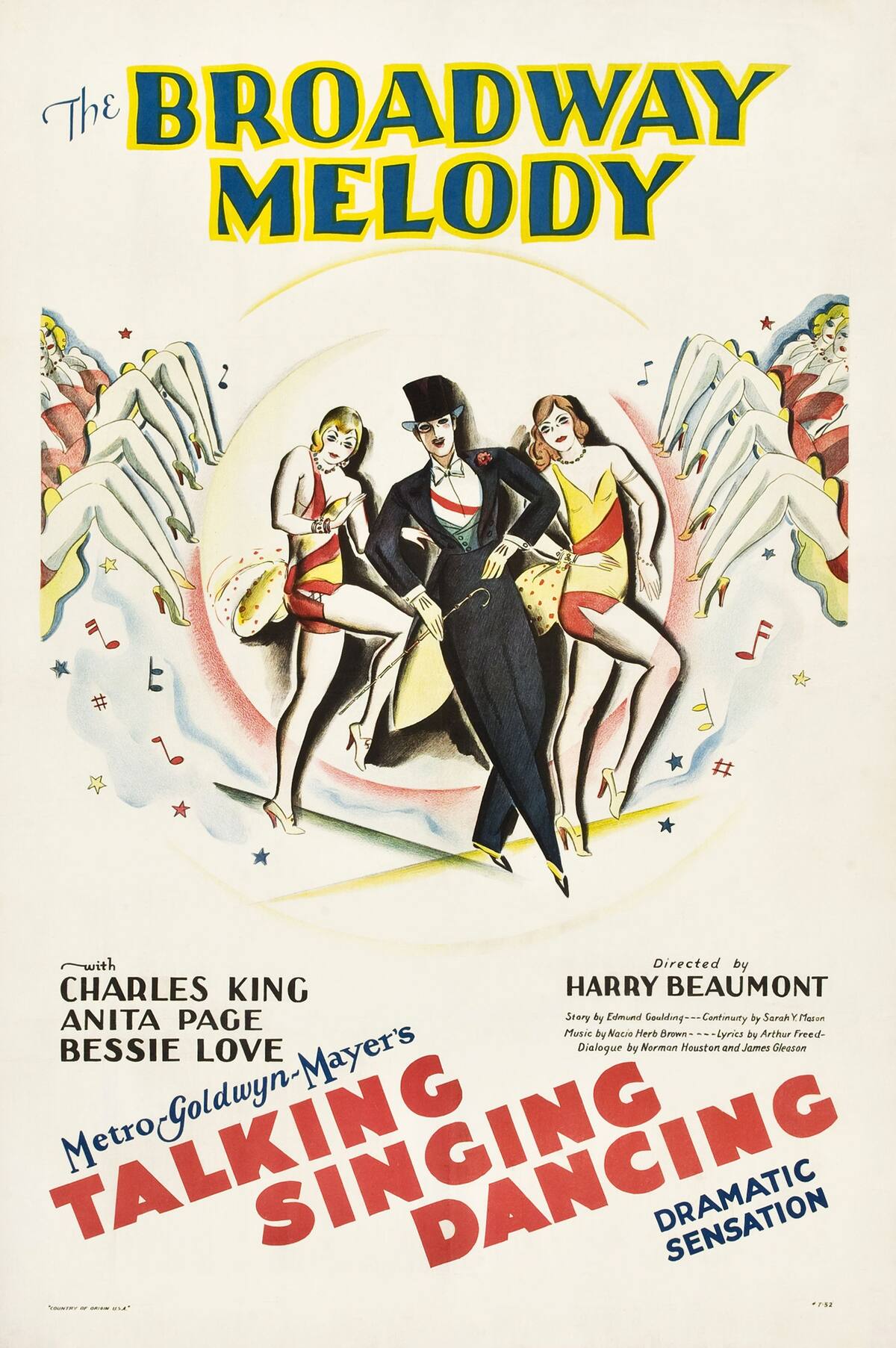 The Broadway Melody, el primer gran musical de la historia, marcó el inicio del cine sonoro.