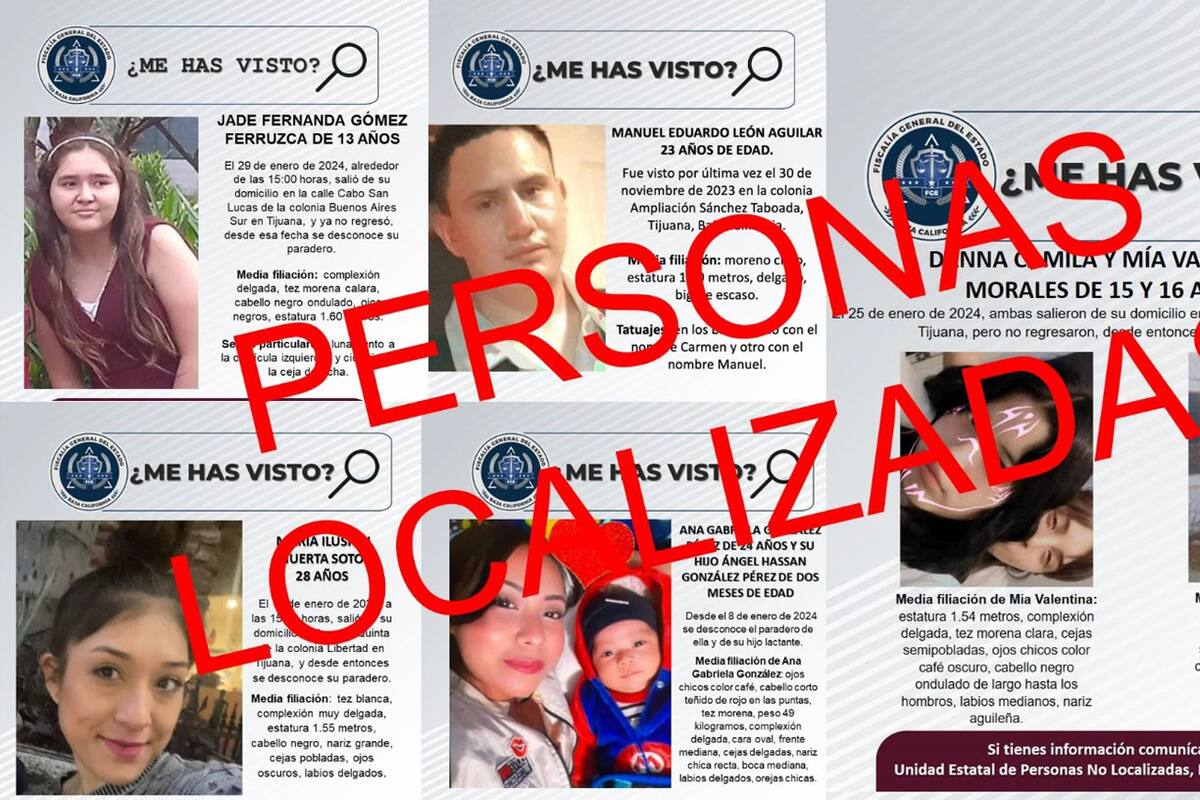Localizan a siete personas reportadas como desaparecidas