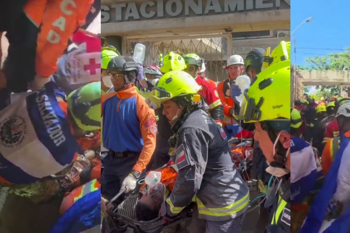 La caseta de vigilancia protegió a Hernán y logra ser rescatado con vida OCHO días después de permanecer bajo los escombros de un centro comercial que se desplomó en Venezuela