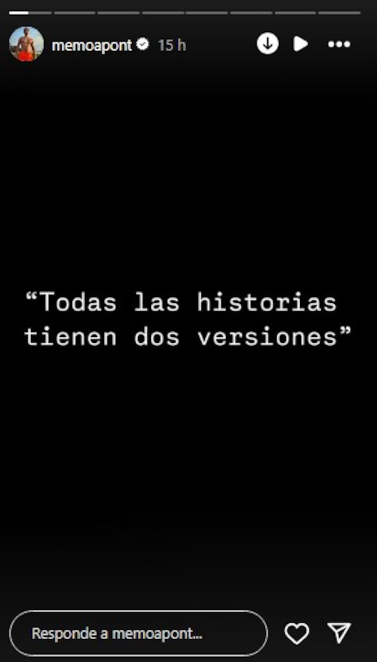 Memo Aponte expone su versión / Instagram: @memoapont