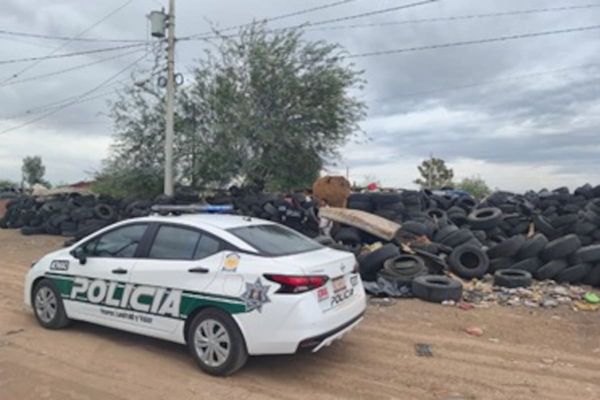 Policía Ecológica arresta a 2 por incendiar tiradero de llantas