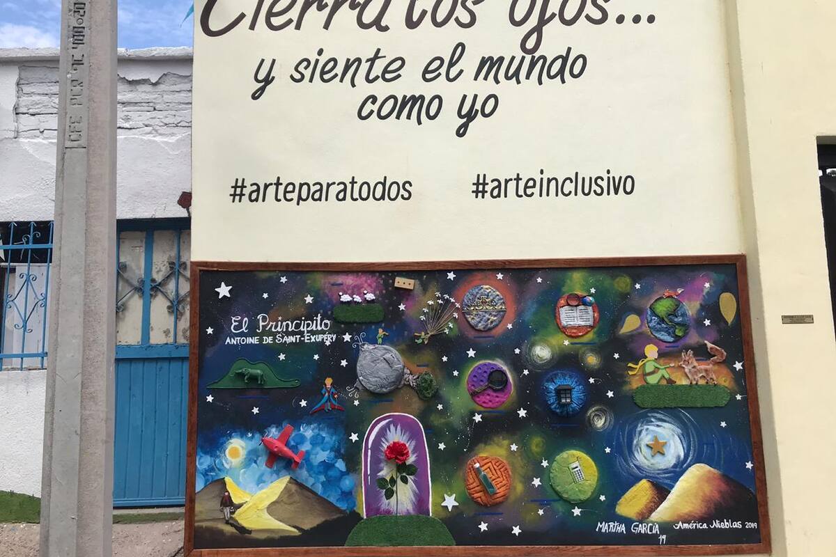 Pintan mural sensitivo para invidentes