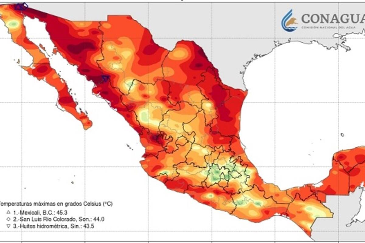 Mexicali de nueva cuenta con las temperaturas más altas del País