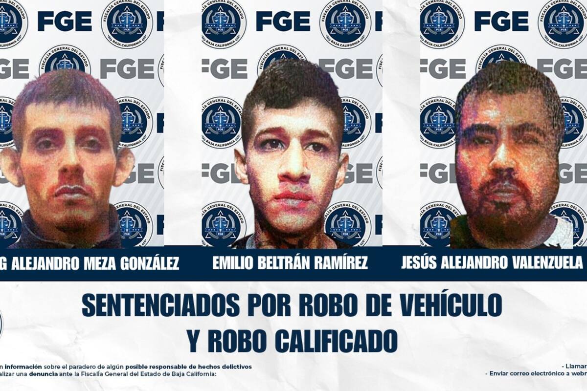 Sentencian a tres individuos por robo de vehículo y robo calificado