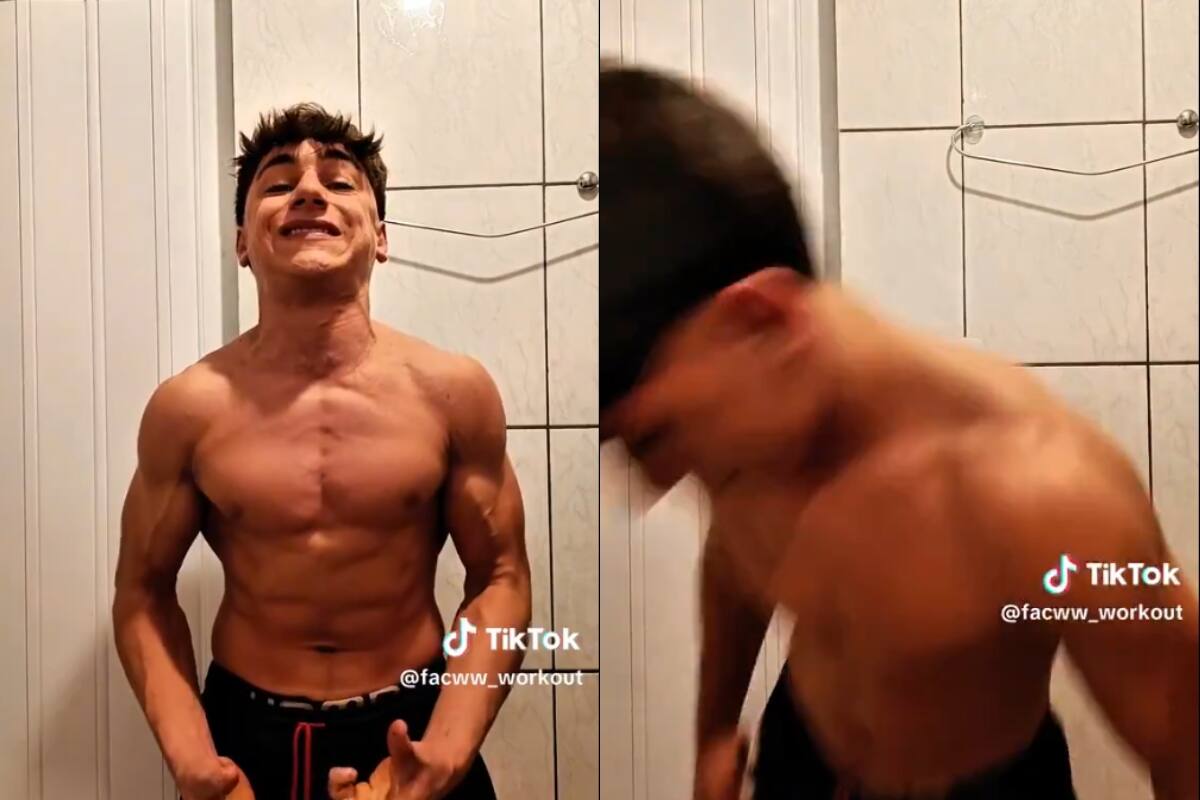 VIRAL | Se provoca un desmayo a sí mismo al esforzarse por presumir sus músculos