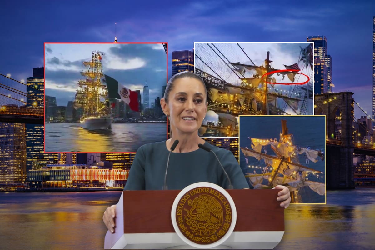 Dos marinos mexicanos muertos tras choque del buque Cuauhtémoc en Nueva York; la presidenta Sheinbaum lamenta la tragedia