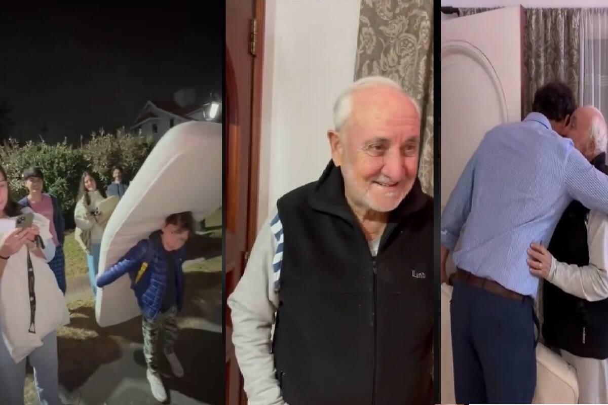 VIDEO: 22 nietos organizan pijamada para su abuelo y el video se vuelve viral