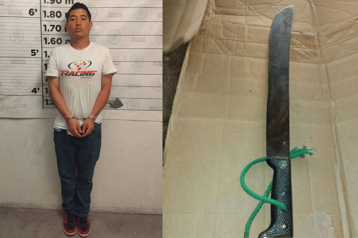 Aprehenden en Rosarito a hombre por lesionar a otro con machete