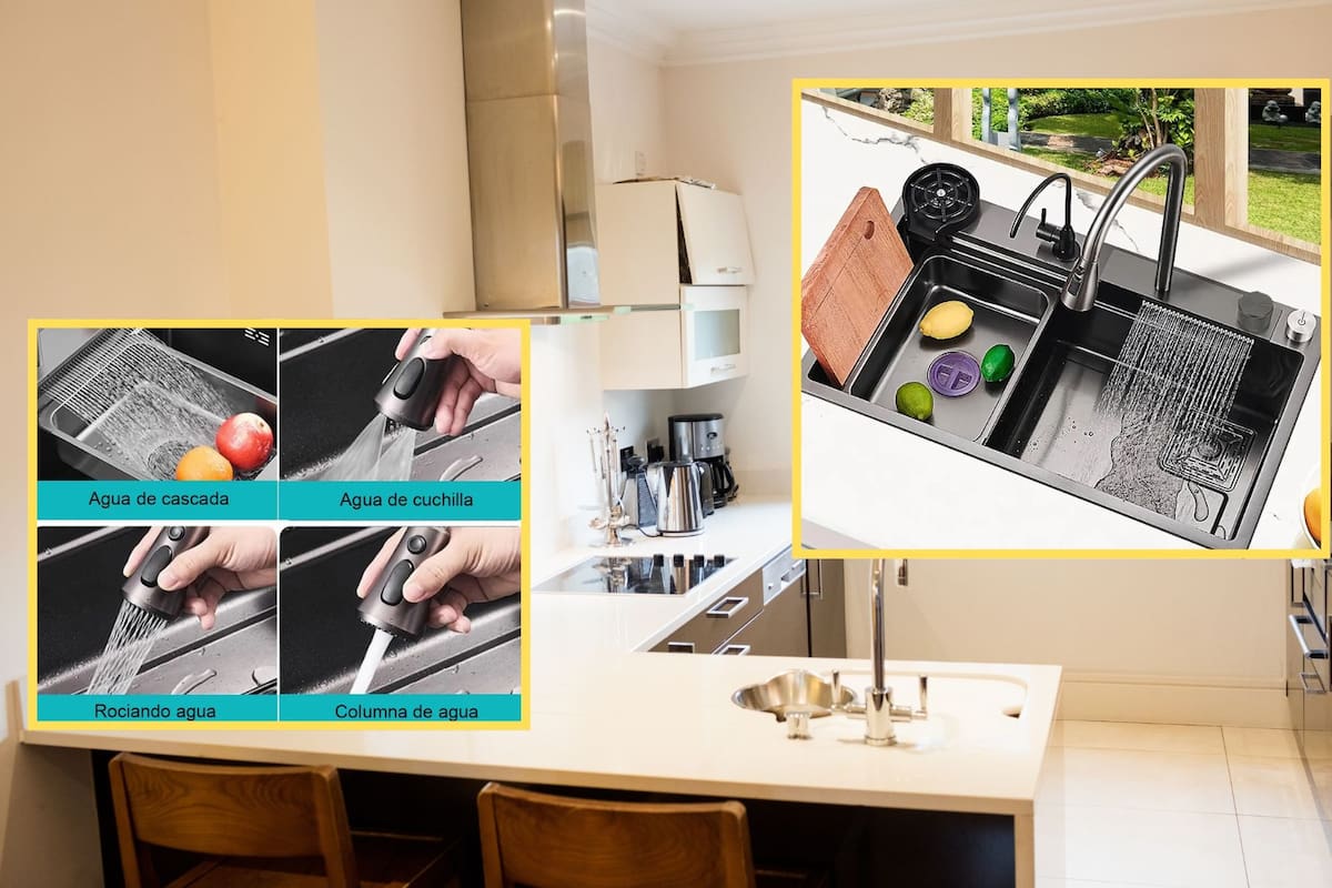 La tarja de acero inoxidable Wondaz baja su precio a 1,691 pesos con un descuento del 43% en Mercado Libre e incluye grifo Raindance y sistema de nanorrevestimiento antirruido