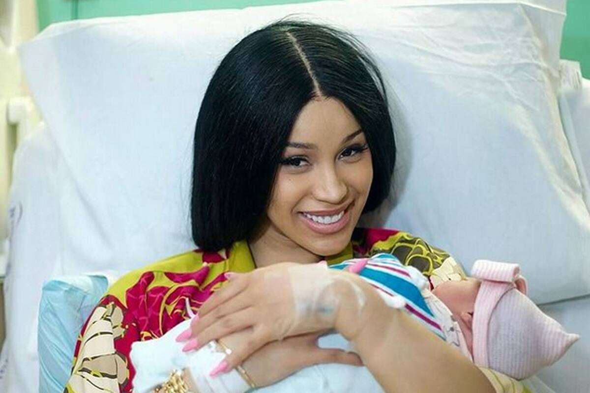 Cardi B anuncia nacimiento de su tercer bebé