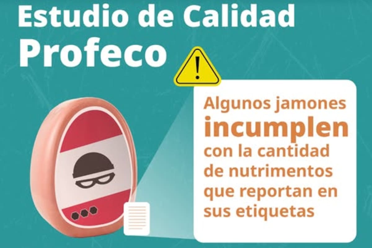 Jamones populares engañan al consumidor: declaran menos sodio y más proteína de la real, advierte Profeco