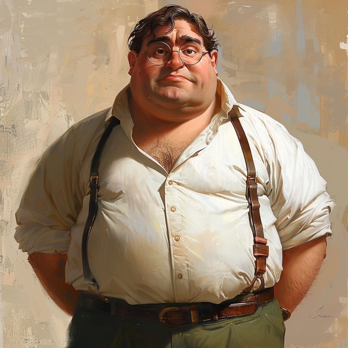 Peter Griffin, el protagonista de la serie animada Padre de Familia, en una versión realista creada por la Inteligencia Artificial de Midjourney.