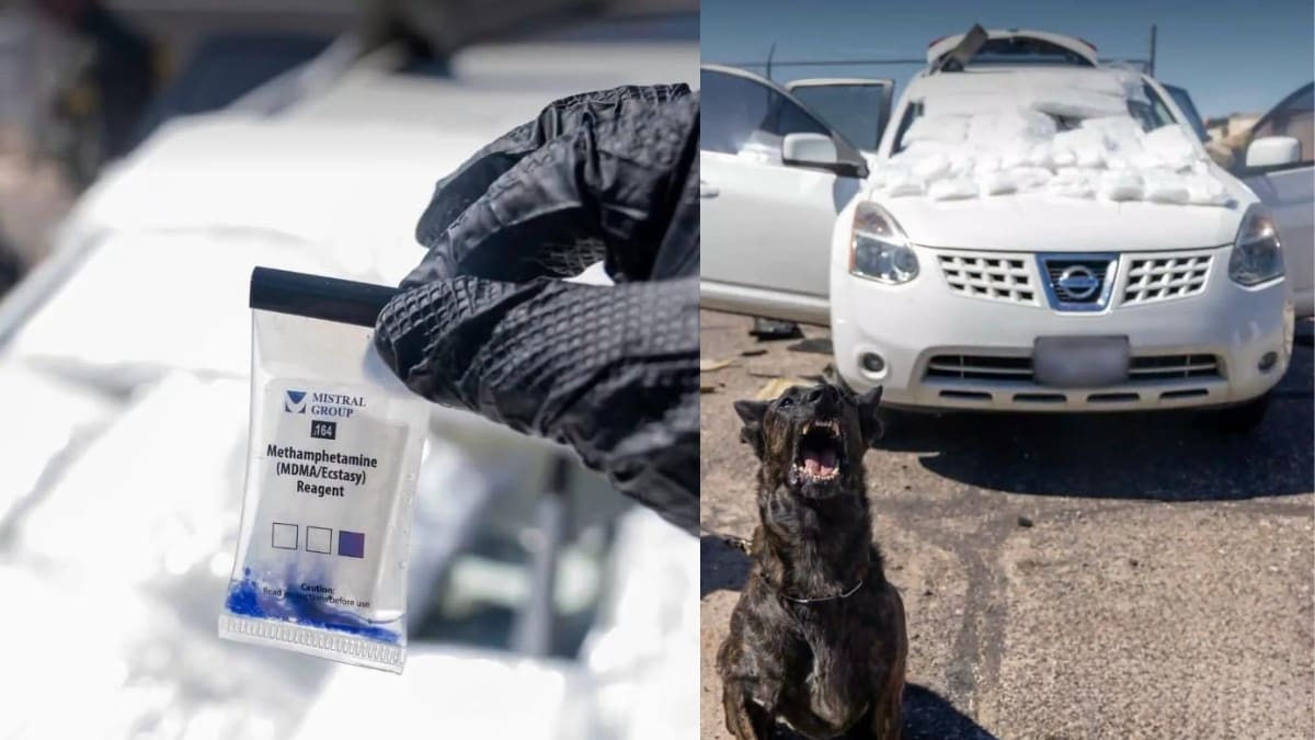 Detienen en la Interestatal 8 a conductor con 60 kilos de metanfetamina ocultos en una Nissan tras operativo conjunto en Yuma