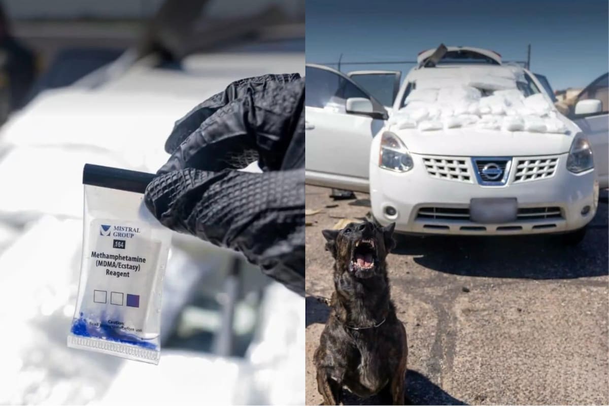 Detienen en la Interestatal 8 a conductor con 60 kilos de metanfetamina ocultos en una Nissan tras operativo conjunto en Yuma