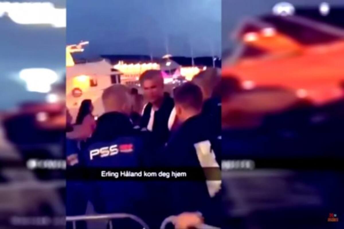 ¡Vergonzoso! Video muestra como seguridad saca a Erling Haaland de un antro