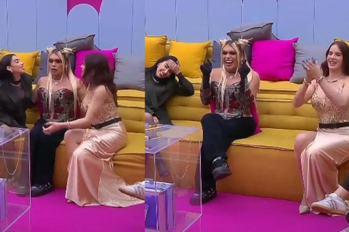 Wendy, Karime y Gala protagonizan beso de tres en La Casa de los Famosos México
