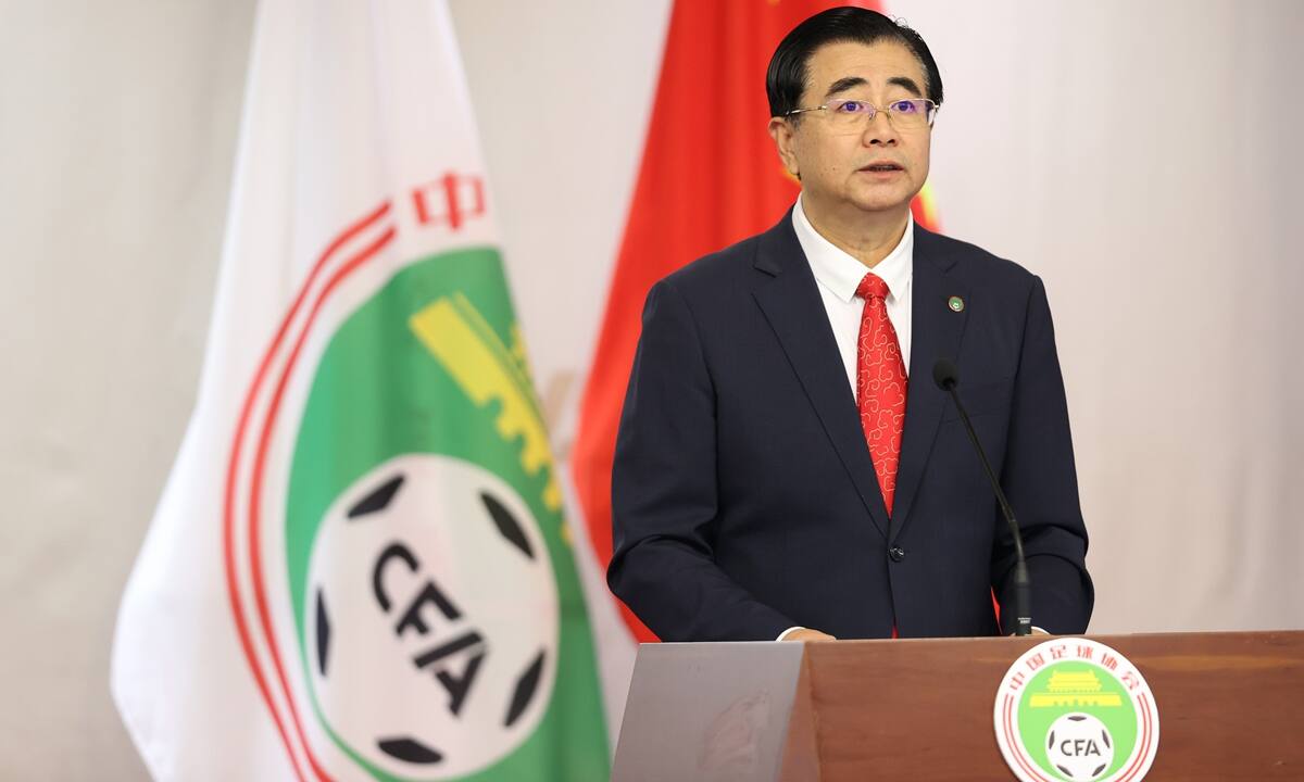 Song Kai, presidente de la Asociación China de Futbol. | Foto: Xinhua