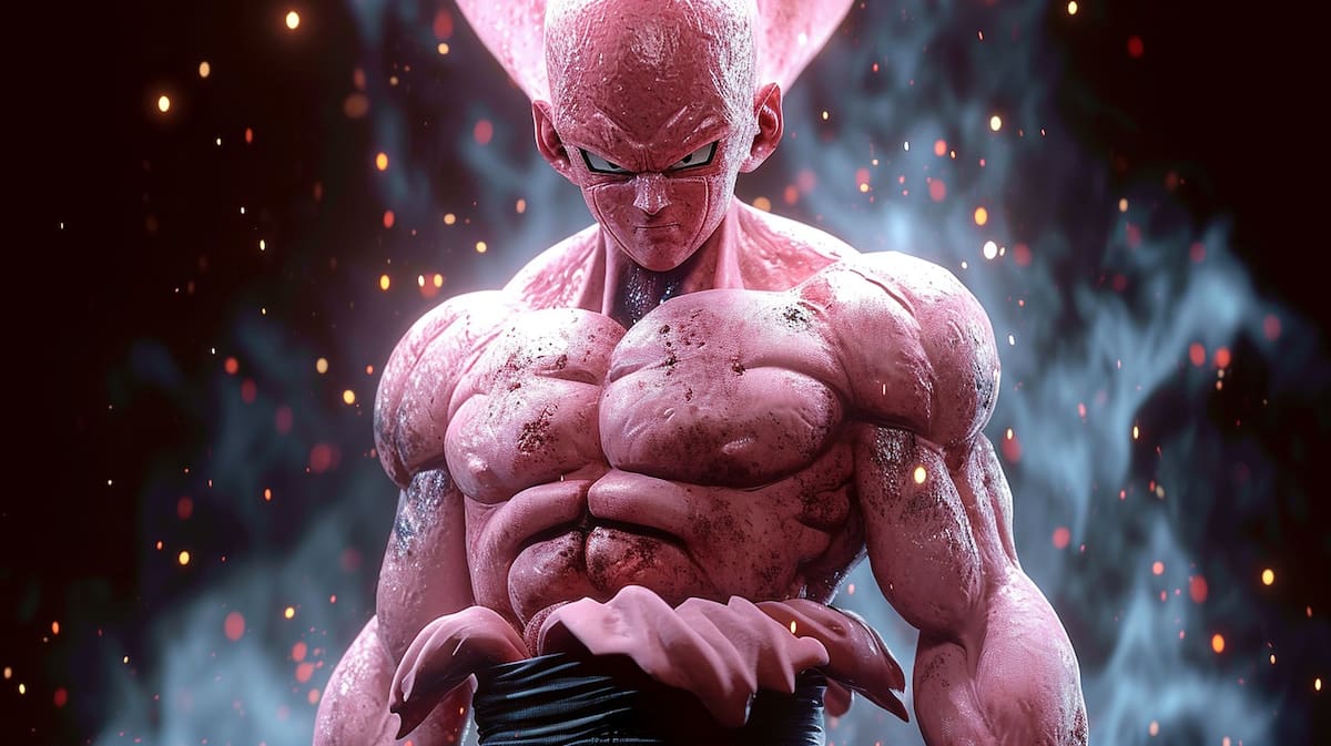Super-Boo de Dragon Ball según la inteligencia artificial sería muy musculoso.