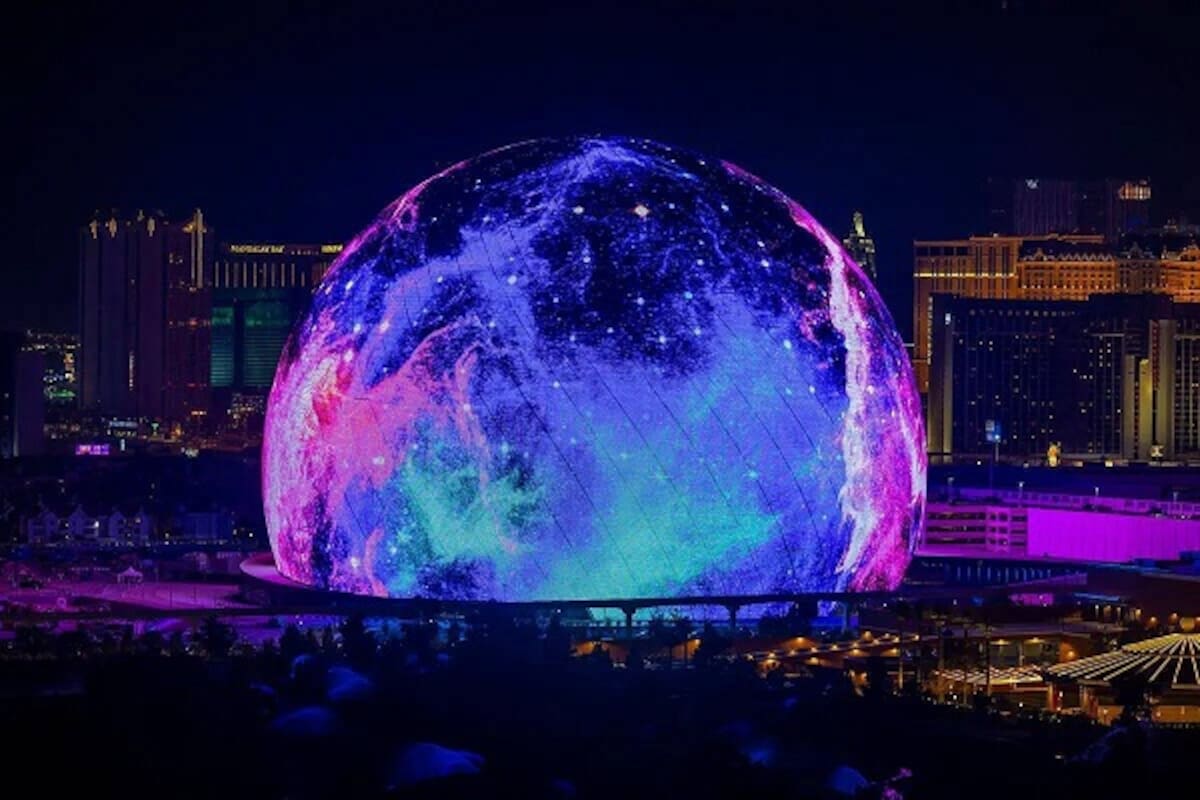 La Esfera de Las Vegas sorprende con una proyección hiperrealista del planeta Mercurio
