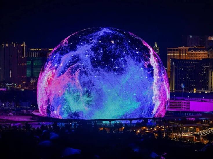 La Esfera de Las Vegas sorprende con una proyección hiperrealista del planeta Mercurio