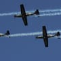 Águilas Aztecas ofrecen espectáculo aéreo en Guaymas