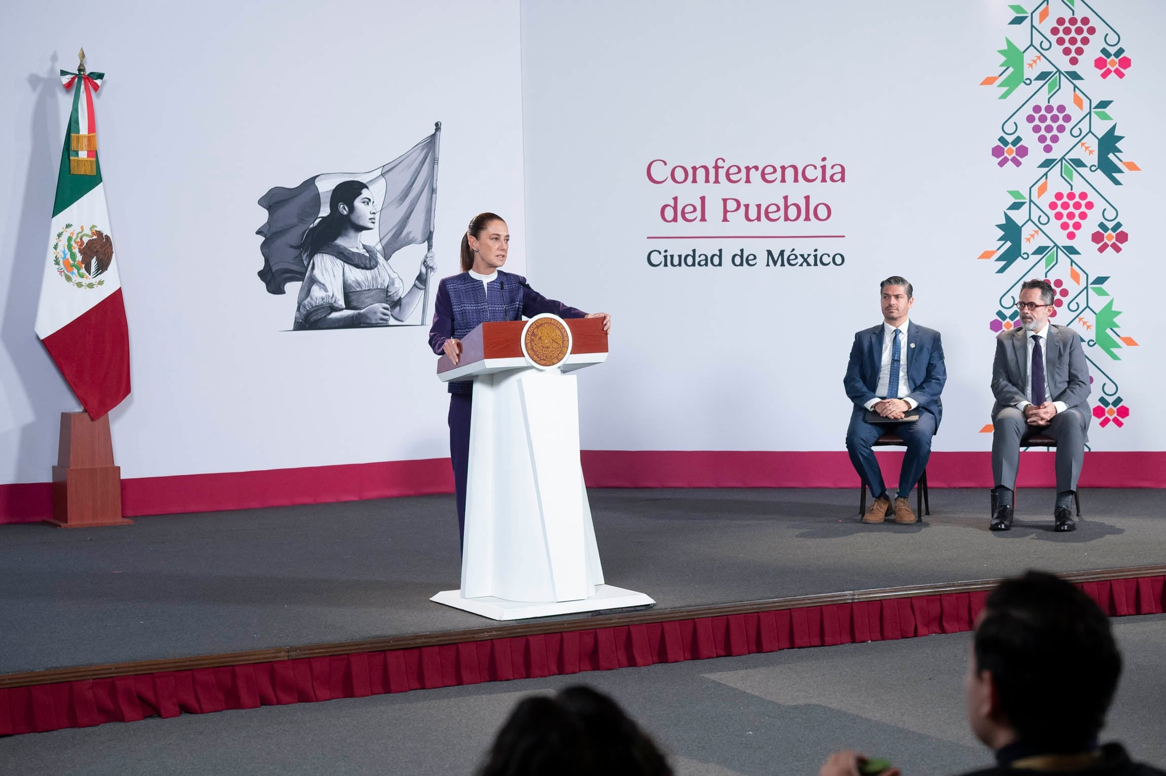La presidenta Claudia Sheinbaum en su