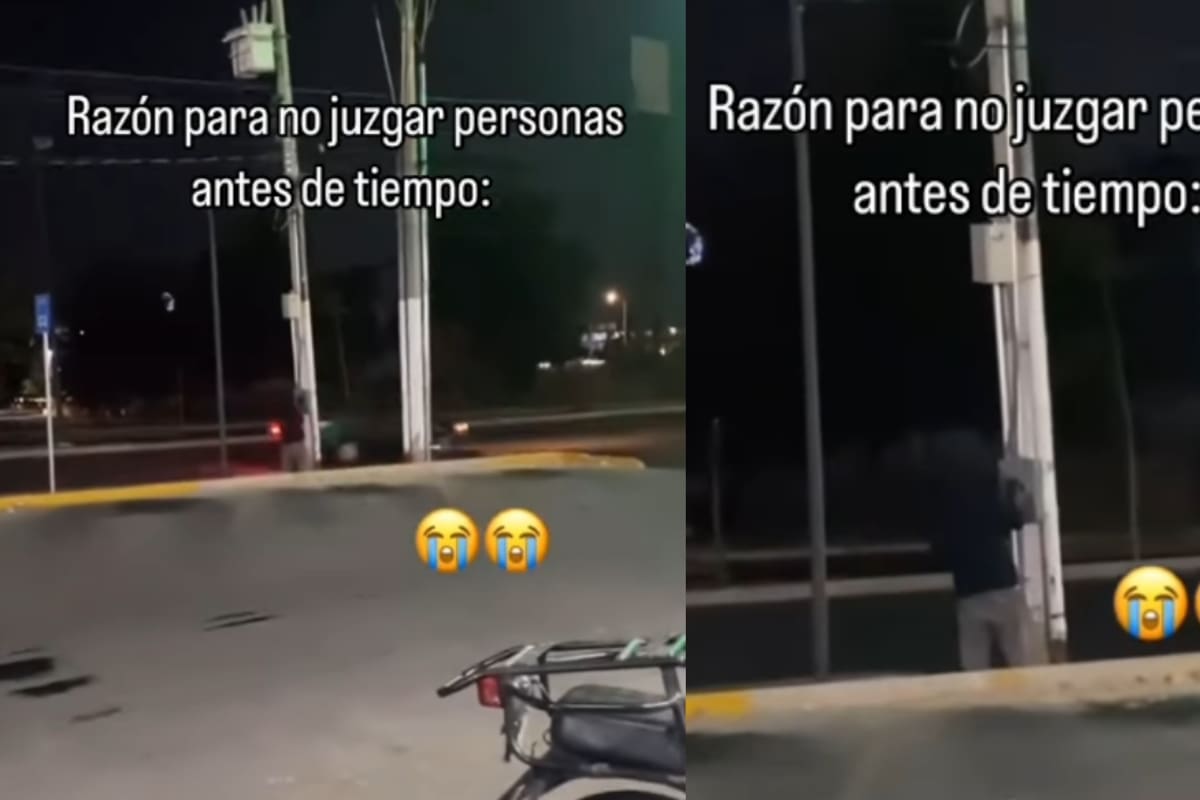‘Las apariencias engañan’: Hombre graba a un indigente que parecía robar cables de luz, pero en realidad los estaba arreglando