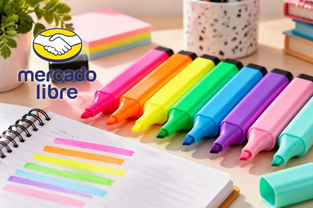 El kit de 8 marcatextos de gran capacidad baja su precio a $148 pesos en Mercado Libre con opción de envío gratis