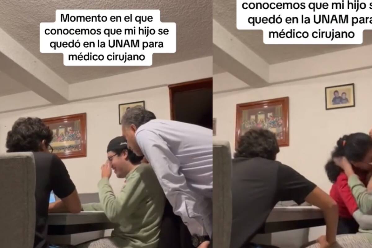 Padres causan sensación en redes por su tierna reacción por que su hijo quedó en la UNAM