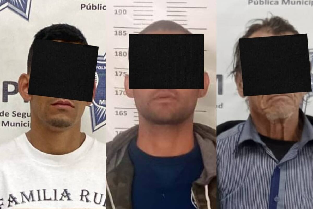 Caen tres hombres con metanfetamina tras ser sorprendidos orinando en la calle