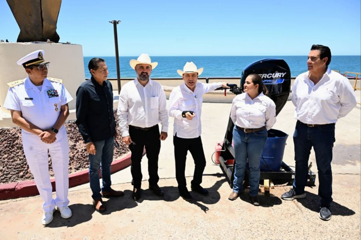 Pescadores de Puerto Peñasco, San Luis Río Colorado y Caborca recibieron motores fuera de borda para fortalecer su actividad productiva.
