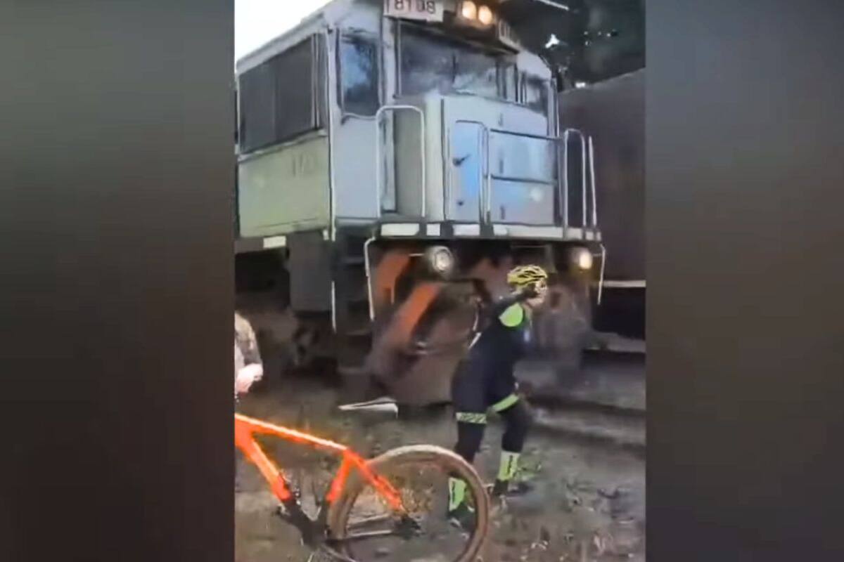VIDEO: Mujer es golpeada por tren al intentar tomarse una selfie