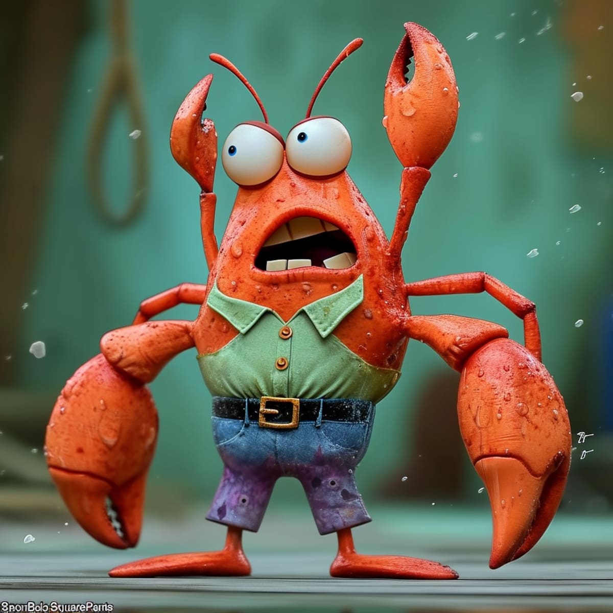 IA reimagina a Don Cangrejo, dueño del Crustáceo Cascarudo.