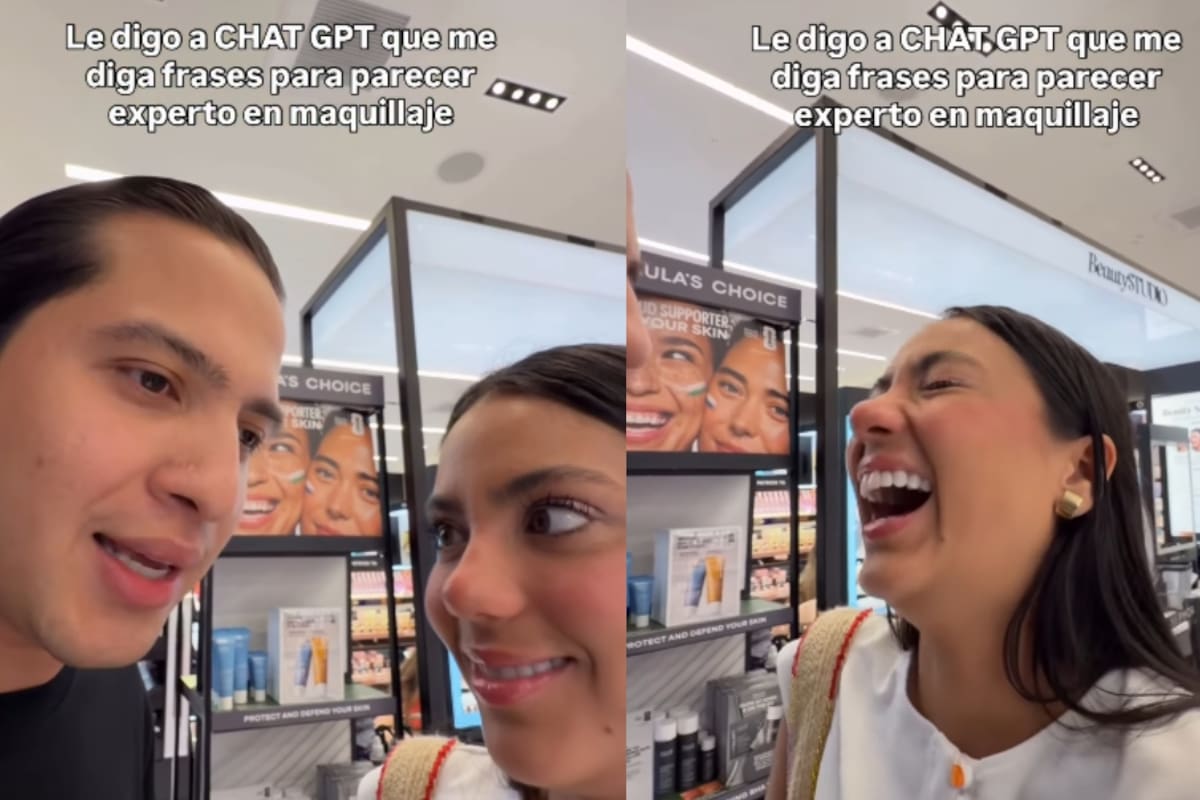 “Ni yo que soy mujer entendí”: Hombre le pide asesoría a ChatGPT para parecer experto en maquillaje y la reacción de su novia se vuelve viral
