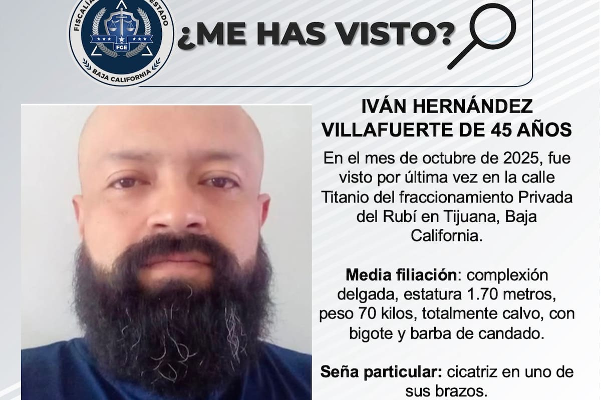 Se busca Iván Hernández Villafuerte de 45 años de edad