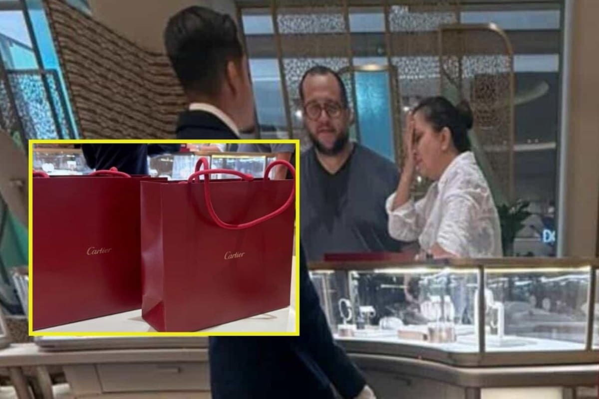 Captan a José Ramón López Beltrán y Caroline Adams dentro de la tienda Cartier de Cancún y resurgen críticas en redes por el uso de marcas de lujo ligadas a la familia de López Obrador