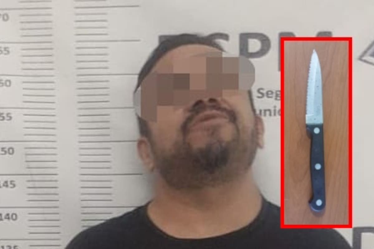 Lo arrestan con cuchillo y descubren que tenía orden de aprehensión