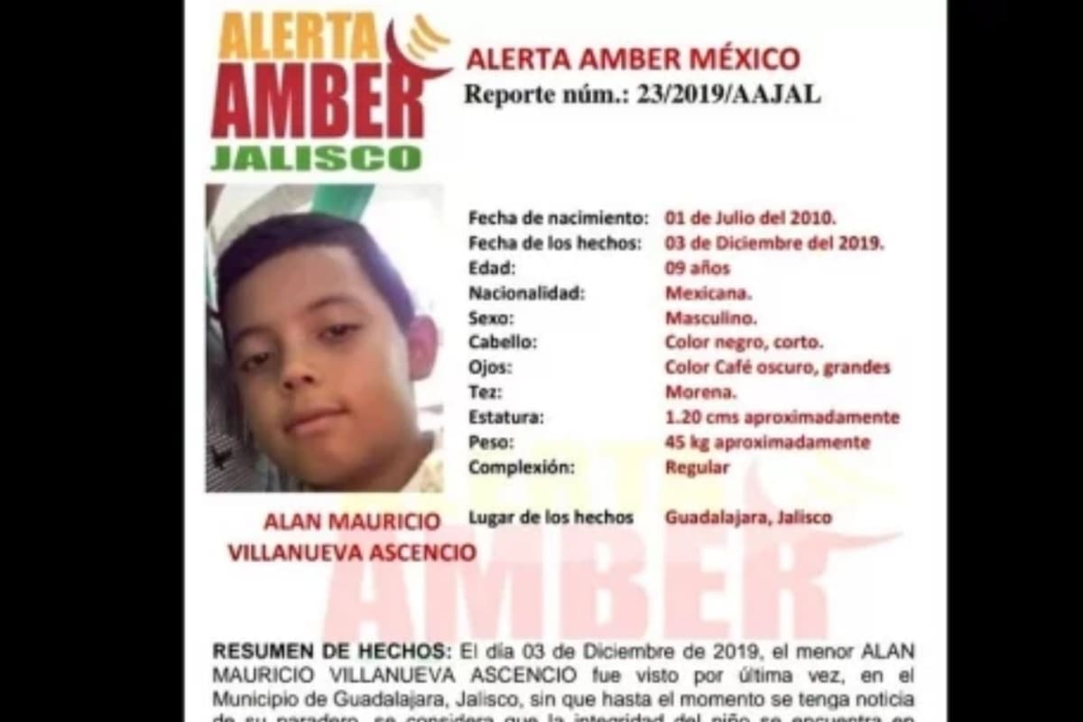 Raptan a pequeño Alan al esperar camión; activan Alerta Amber en Jalisco